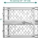 MYPET North States Paws Portable Pet Gate: 26-40" Wide. Pressure Mount. No Tools Needed. Made in USA. Dog Gate 23" Tall, Expandable, Durable Dog Gates for Doorways, Light Gray