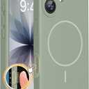 Miracase Magnetic for iPhone 17 Case, Compatible with MagSafe, Integrated Silicone Camera Control Cover, 3.0mm Thicken Shockproof Drop Protection Phone Case for 17,Patina Green