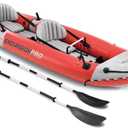 Intex 68309EP Excursion Pro K2 Inflatable Kayak Set: Includes Deluxe 86in Kayak Paddles and High-Output Pump  SuperTough PVC  Adjustable Bucket Seat  2-Person  400lb Weight Capacity