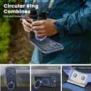 Magnetic Case for iPhone 14 Pro Max, with Invisible Ring Stand, Military Drop Protection, Shockproof Anti-Fingerprint Matte Protective Cover for iPhone 14 Pro Max, Blue