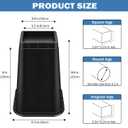 8 Inch Heavy Duty Bed Risers 4-Pack, 6000 Lbs Support Non-Slip Furniture Risers for Bed, Sofa, Couch, Chair, Table, Dorm, Under Bed Storage Lifter, Black