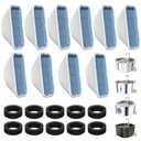 19 Pack Cat Water Fountain Filters for 3.2L/108oz & 84oz/2.5L Pet Water Fountain,Replacement Filters 10 Pack with 10 Pack Filter Sponges