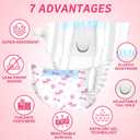 Dono Disposable Doggie Diapers Female Cute Girl Doggy Super Absorbent Soft Heating and Pee Puppy Diapers Female Liners, 28pcs Medium Diapers for Dogs and Cats