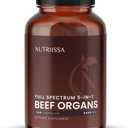 Nutriissa Full-Spectrum Beef Organ Capsules 5400 mg  Grass-Fed Liver, Heart, Kidney, Spleen & Pancreas  EPEB Certified for Purity & Potency  240 Capsules