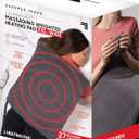 Calming Heat XXL Wide Massaging Vibrations Weighted Heating Pad by Sharper Image | Auto Shut-Off Feature, Gift for Holidays, Women & Men | 3 Heat, 9 Massage, 20” x 24”, 5 lbs