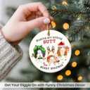 5 x Corgi Dog Christmas Ornaments 2025, Double Sided Ceramic Ornament for Christmas Decorations, Christmas Corgi Gifts for Dog Lovers, Animal Lovers Gift Ideas for Friends Family, Cute Xmas Dogs Decor