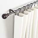 44pcs Curtain Rings with Clips Hooks 1.5 inch Rustproof Matte Metal Stainless Steel Drapery Rings for Tension Rod Bracket Eyelets Decorative Hangers, Vintage Black (1.5" Interior Diameter)