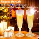Plastic Champagne Flutes 40 Pack, 5.5 Oz Clear Disposable Plastic Champagne Glasses, Wine Glasses Cups for Wedding Celebration Birthday Party Valentines Wine Tasting New Years Eve Party Supplies