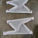 No Drill Baby Gate for Stairs No Bottom Bar, 34-55” Adjustable Baby Gate with Large Walk Thru Door, Mesh Dog Gate for Doorways, Swing & Dual Openings, No Drilling Pet Gate Child Safety Gate, White