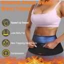 huiming Sauna Suit Waist Trimmer for Women Waist Trainer sweat band for stomach Belt Lower Belly Plus Size (Blue)