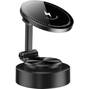Vacuum Suction Phone Mount, 360 Car Magnetic Phone Holder, Wireless Charging Vacuum Suction Phone Holder, Magnetic Suction Phone Mount (027)