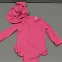 YOUNGER TREE Infant Baby Girls Swimsuit Long Sleeve Swimsuits One Piece Swimsuit Solid Color Bathing Suit with Hat, UPF 50+ 3-6M