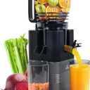 Cold Press Juicer Machines,5.8" Extra Wide Feed Chute juicer machines,350W Slow Cold Press Juicer Machines,Slow Masticating Juicer with High Juice Yield for Whole Vegetables & Fruits, Easy to Clean