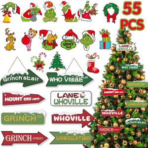 Christmas Tree Decorations 55PCS Exquisite Christmas Tree Decorative Hanging Ornaments Holiday Xmas Ornaments Christmas Decorations Indoors Home Decor