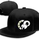 Chef Hat for Men Snapback Hats Funny Flat Bill Hat for Boy Women Adjustable Snap Pack Baseball Cap Black (Black)