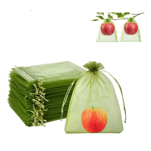 60 PCS Fruit Protection Mesh Bags,6.69x9 Inch, Drawstring Reusable Netting Cover for Plants, Fruits, Vegetables, Flowers