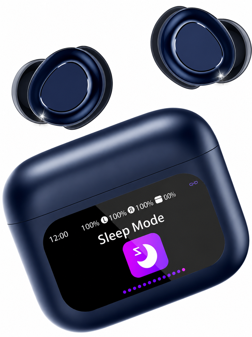 ZYHKON Sleep Earbuds Bluetooth 5.4 in Ear Touch Screen Sleep Headphones, Small Design Mini Sleep Earbuds for Side Sleepers with Sleep Mode, Royal Blue