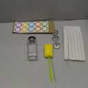 TUZAZO 10 Pack 8 Oz Glass Juice Bottles with Lids, Reusable Travel Drinking Jars Juice Containers, Glass Bottles for Juicing with Brush, Straws, Lids with Hole