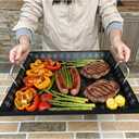 Vegetable Grill Basket for Outdoor Grill - 18.9"*16.5"Extra Large XXXL Heavy-Duty Veggie Grilling Basket, Non-stick Enamel Coating, Grilling Accessories for Grills and Vegetables