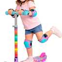 Nattork 3-Wheel Toddler Kick Scooter for Kids Girls Boys Adjustable Height Scooter with Light-Up Wheels, Anti-Slip Deck, Lean-to-Steer Design for Ages 2-8