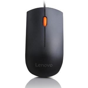 Lenovo 300 USB Wired Computer Mouse - Full Size Optical Ambidextrous Mouse with 1600 DPI, Reliable USB-A Wired Connection, Easy 3-Button Navigation  Long Lasting, Durable Basic Mouse, Black