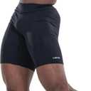 LESTE MuscleWrap AIR 5  Mens Breathable Leggings, Mens Compression Sports Short Workout Athletic Training Tights Pants (Medium, Black)