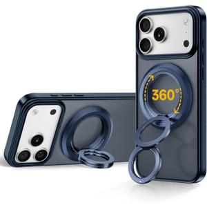 SYNCWIRE for MagSafe Ring Phone Holder, 360° Rotation Magnetic Cell Phone Grip Dual-Sided Magnets Phone Ring Kickstand Compatible with iPhone 17 16 15 14 13 12 Pro Max MagSafe, Android, Samsung etc.