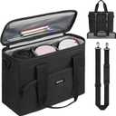 Reusable 3-Cup Drink Carrier for Delivery  Insulated, Collapsible & No-Spill Beverage Bag with Handle, Shoulder & Luggage Strap, Adjustable Divider & Reinforced Bottom for Travel, Car, Takeout