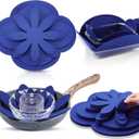 Queekay 36 Pcs Felt Pot Pan Protectors Dish Dividers Separators Bakeware Cookware Scratch Protectors Different Sizes, Thicker Pan Pads for Stacking Cookware Organizing Protecting(Dark Blue)