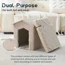 Cat Beds for Indoor Cats,Cat Houses,Cat Cave with Orthopedic Cushion,Foldable Cat Condos,Hideaway,Shelter,Beige Cat Tent for Small Dogs and Rabbit,Squirrel