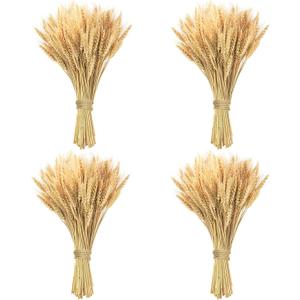 18 inches Natural Dried Wheat Stalks, 400 Stems Wheat Dried Flowers for Vase Home Kitchen Office Spring Flowers Arrangement Wedding Crowns Wreath Table Centerpiece Farmhouse Boho Party Decor