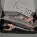 Rotating Curling Iron Set, Automatic Curling Wand for Long Hair, Easy to Use Hair Curler Get Effortless Beach Waves, 3 Sizes Ceramic Barrel 1/1.25/1.5 Inch to 410F with Home Button, Dual Voltage (Pink)