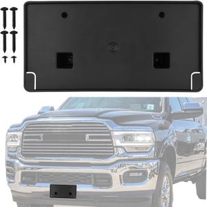 Replacement for Front Bumper License Plate Frame Bracket Ram 2500 3500 4500 5500 2019 2020 2021 2022 68362197AA