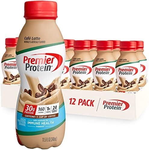 Amazon.com: Premier Protein Shake, Caf Latte, 30g Protein, No Added Sugar, 24 Vitamins & Minerals to Support Immune Health, 11.5 fl oz, 12 Pack , BBD: AUG 22, 2025