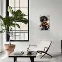 YMXZHUANSH African American Kid Wall Art Music Canvas Pictures Black Art Poster African Children Prints for Bedroom Decor Frame(Black 12.00" x 18.00")