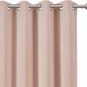 LEMOMO Blackout Curtains 52 x 108 inch/Blush Curtains Set of 2 Panels/Thermal Insulated Room Darkening Bedroom Curtains