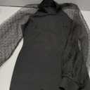 Bhome Mock Neck Maternity Shirt Ribbed Knit Maternity Blouse Mesh Long Sleeve Fitted Pregnant Top, S