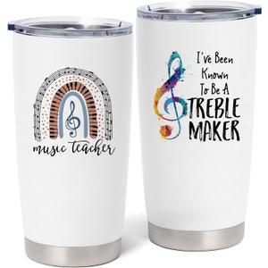 Music Teacher Gifts for Women, Music Teacher Christmas Gifts, Piano Gift for Teachers 20oz Coffee Tumbler
