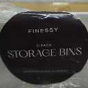 FINESSY White Plastic Storage Bins for Shelves, Small Closet Kitchen Storage Containers for Pantry Bathroom Office Organization Baskets, Cabinet Organizing Containers, White Organizer Bins for Shelves