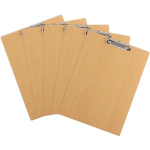 5 Pack Extra Large Clipboards, 11x17 Clipboard, Wood Clip Boards, Wooden Lap Board with Low Profile Clip, Vertical Wood Clip Board for Drawing, Sketching, Art Classroom Office Supplie, A3 Size