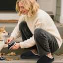 SHIBEVER Fuzzy Slippers Women Indoor: Memory Foam Warm House Shoes - Slip On Closed Toe Comfy Bedroom Slippers Women (7.5-8, 74-black)