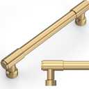 Amerdeco 10 Pack Champagne Bronze Cabinet Pulls 5 Inch(128mm) Hole Center Drawer Pulls Cabinet Hardware Kitchen Cabinet Handles for Bathroom ZH0075