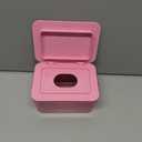 Wipes Dispenser, One-Handed Operation Wipe Holder for Baby & Adult, Seal-Designed Wipes Container for Bathroom Keep Diaper Wipes Fresh (Pink)