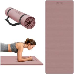 Yoga Mat Extra thick 8mm 72" x 26" Exercise mat, Soft Lightweight TPE Fitness Mat with strap, High Elasticity, Anti-fatigue,non-slip mat for Women, Yoga, Camping, Travel, Gym & Outdoor | 0.32"Th