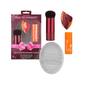 Real Techniques Better Blending Days Limited Edition 4-Piece Holiday Makeup Gift Set, Makeup Sponge, Makeup Brush & Cleansing Tools, Vegan & Cruelty-Free Beauty Kit
