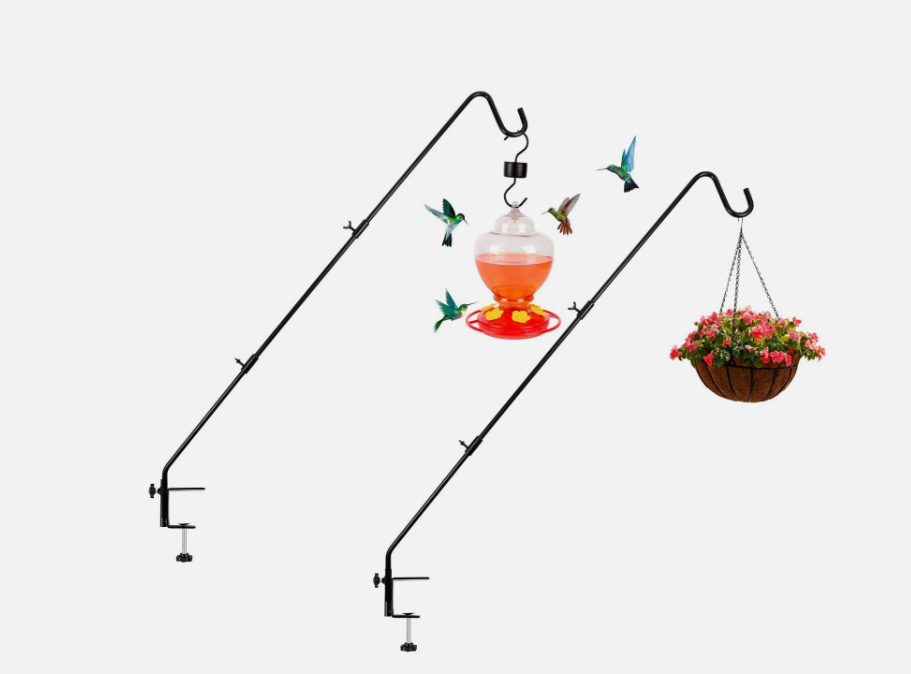 DAEHUI Deck Bird Feeder Hanger 2 Packs-3In Clamp Hook, 3 In Hook