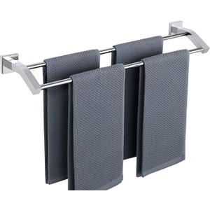 Alise Double Bath Towel Bars Towel Racks for Bathroom,Wall Mount Towel Holder Heavy Duty 24-Inch Towel Hanger Rail,GK9009-C SUS304 Stainless Steel Polished Chrome