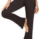 ZOOSIXX Flare Yoga Pants for Women, Crossover Soft Bootcut Leggings X-Large, Brown