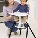 Primo Cozy Tot Deluxe Convertible Folding High Chair & Toddler Chair - Portable Foldable Baby Chair/Toddlers Highchair - Travel Friendly, Removable EZ Clean Tray, Black/White, 22"x21"x33.5"