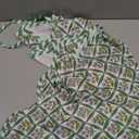 45 Inch Christmas Tree Skirt Vintage Green Floral Block Print Tree Skirts with Scalloped Edge, Classic Xmas Tree Skirt for Merry Christmas Party Holiday Home Farmhouse Indoor Outdoor Decorations